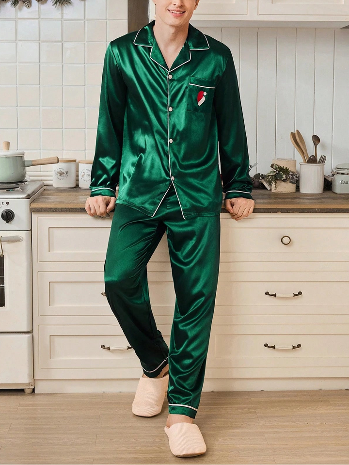 Compleu pijamale Shein, verde