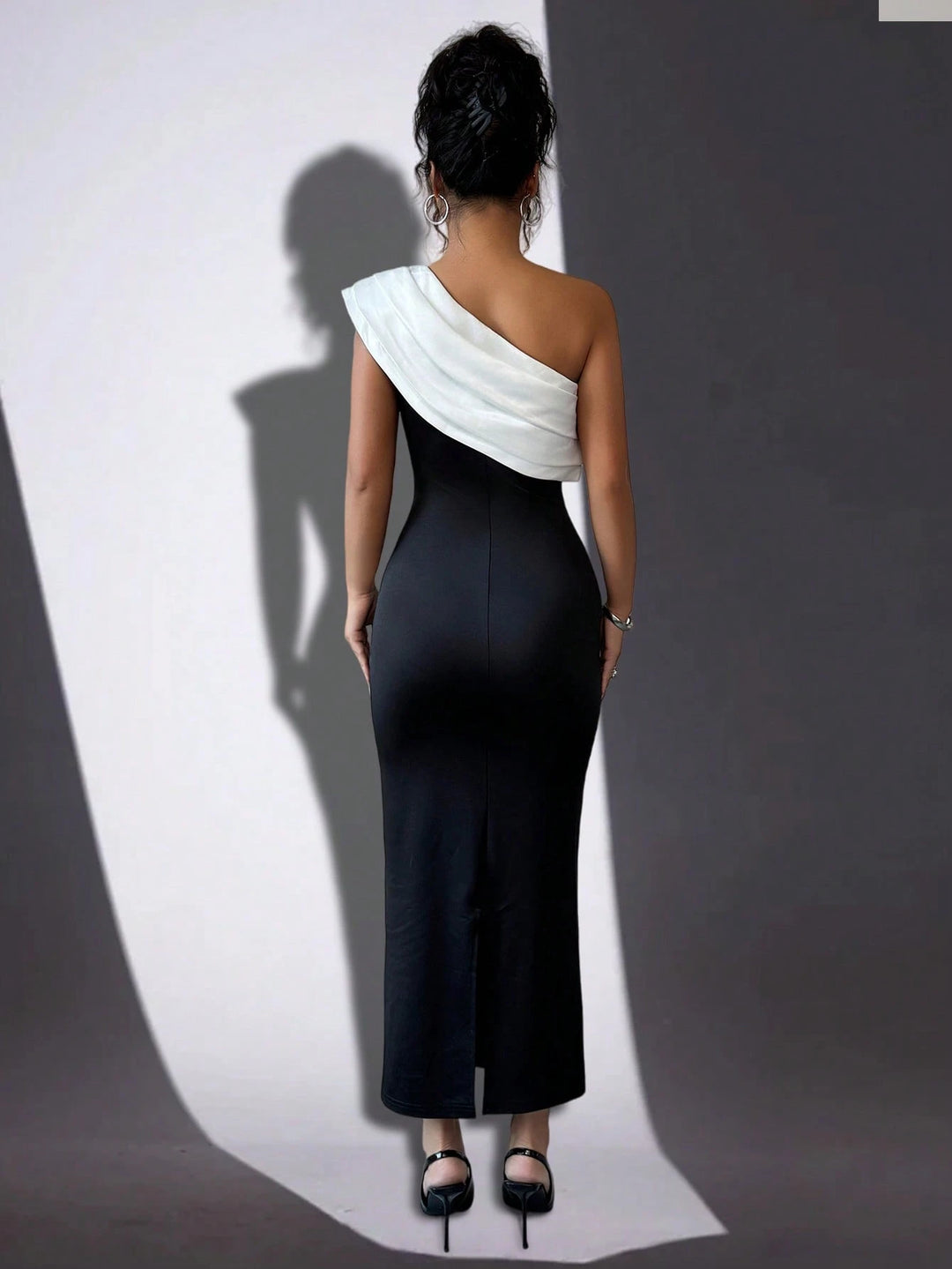 Shein maxi ruha, fekete