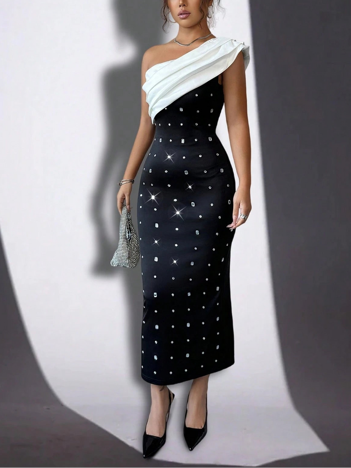 Shein maxi ruha, fekete
