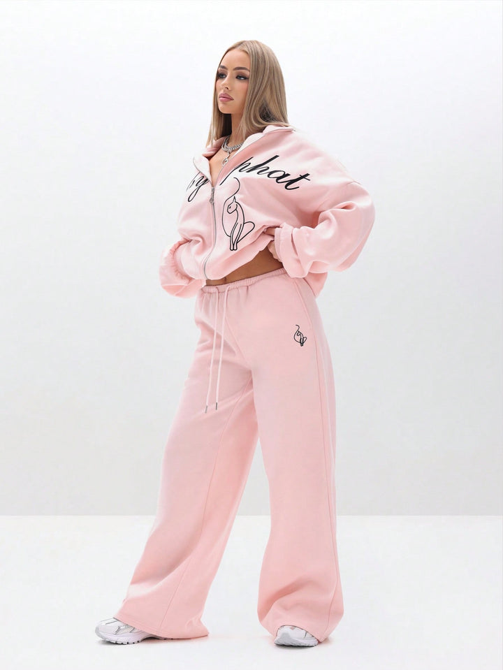 Pantaloni SHEIN, roz