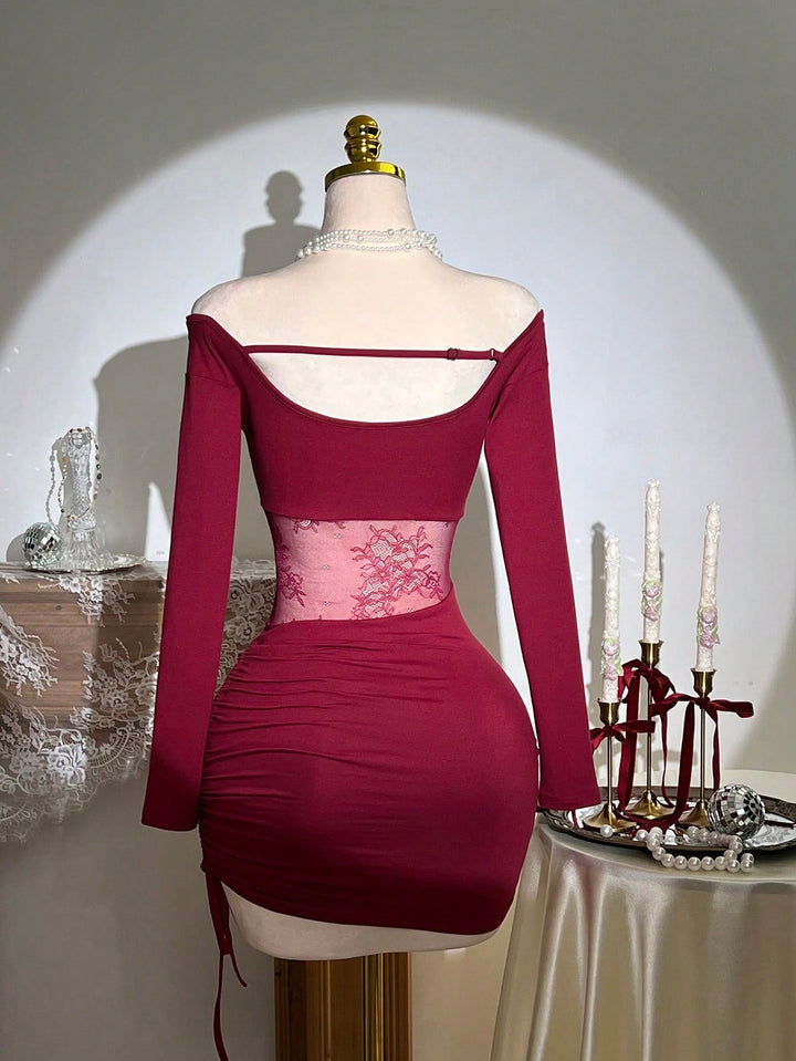 Rochie mini SHEIN, vișiniu