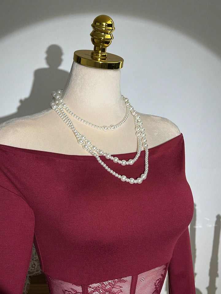 Rochie mini SHEIN, vișiniu