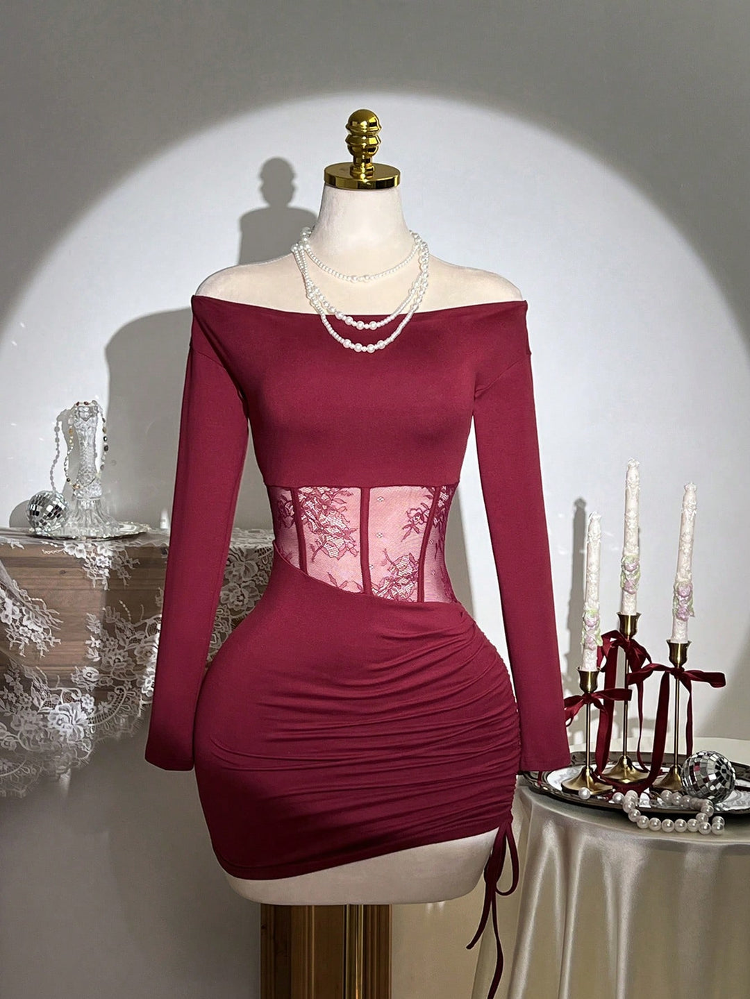 Rochie mini SHEIN, vișiniu