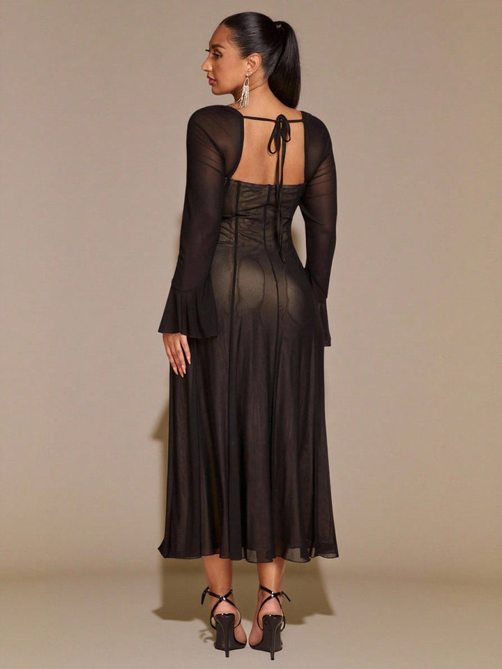 SHEIN maxi ruha, fekete