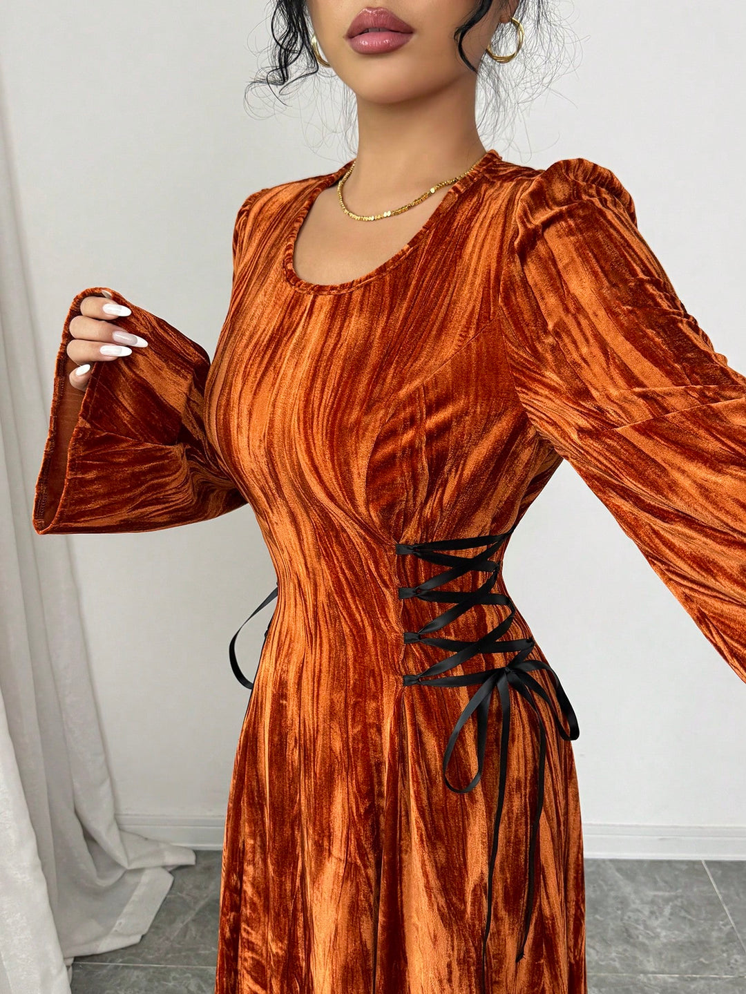 Rochie maxi SHEIN, maro