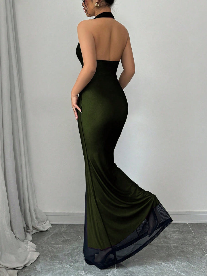 SHEIN maxi ruha, zöld