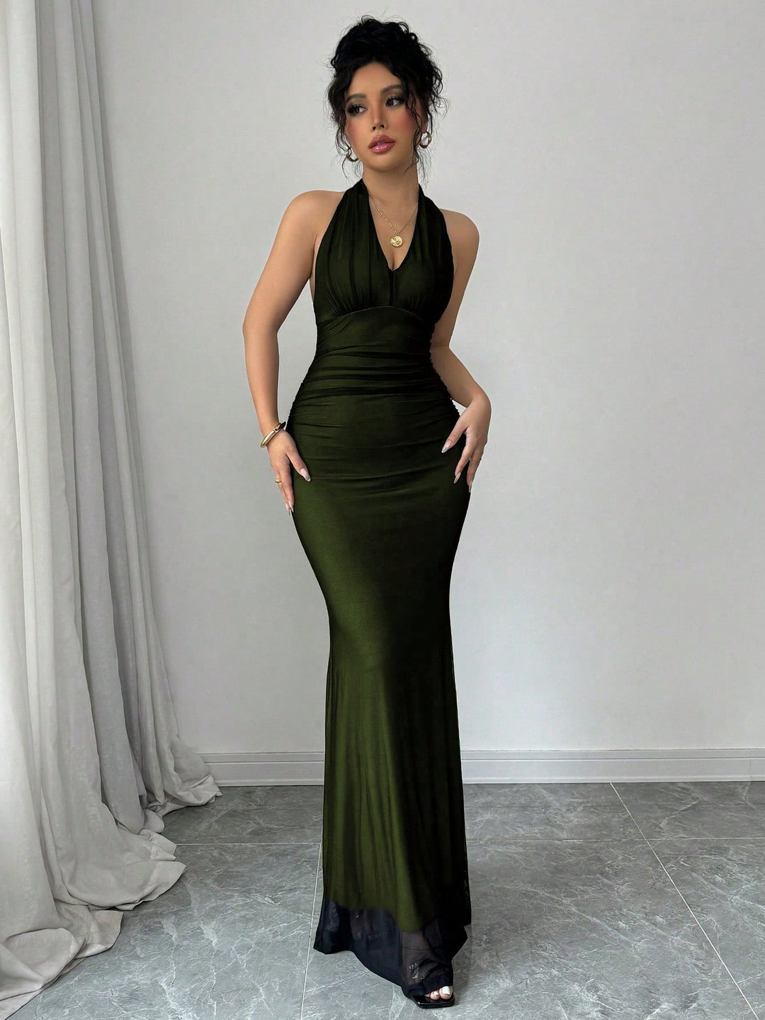 SHEIN maxi ruha, zöld
