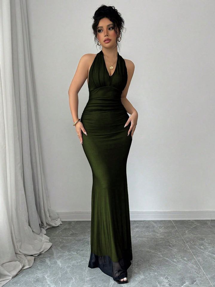SHEIN maxi ruha, zöld
