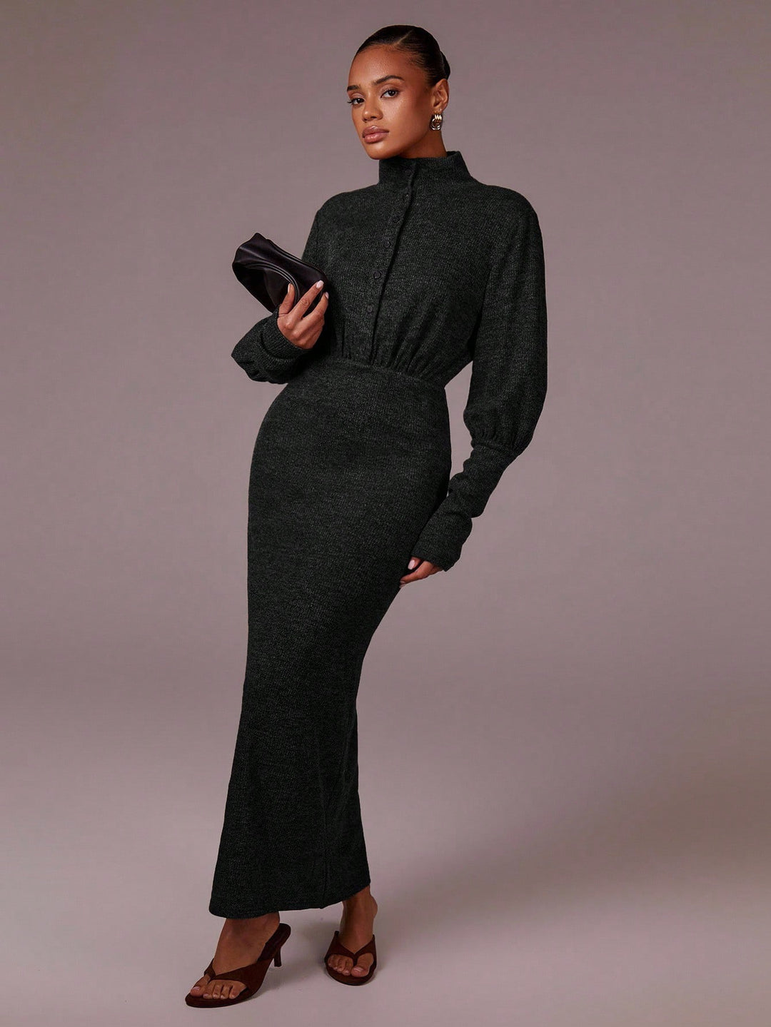 Rochie maxi SHEIN, gri