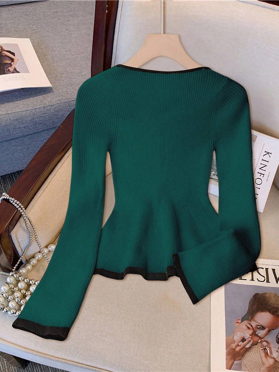 Pulover SHEIN, verde