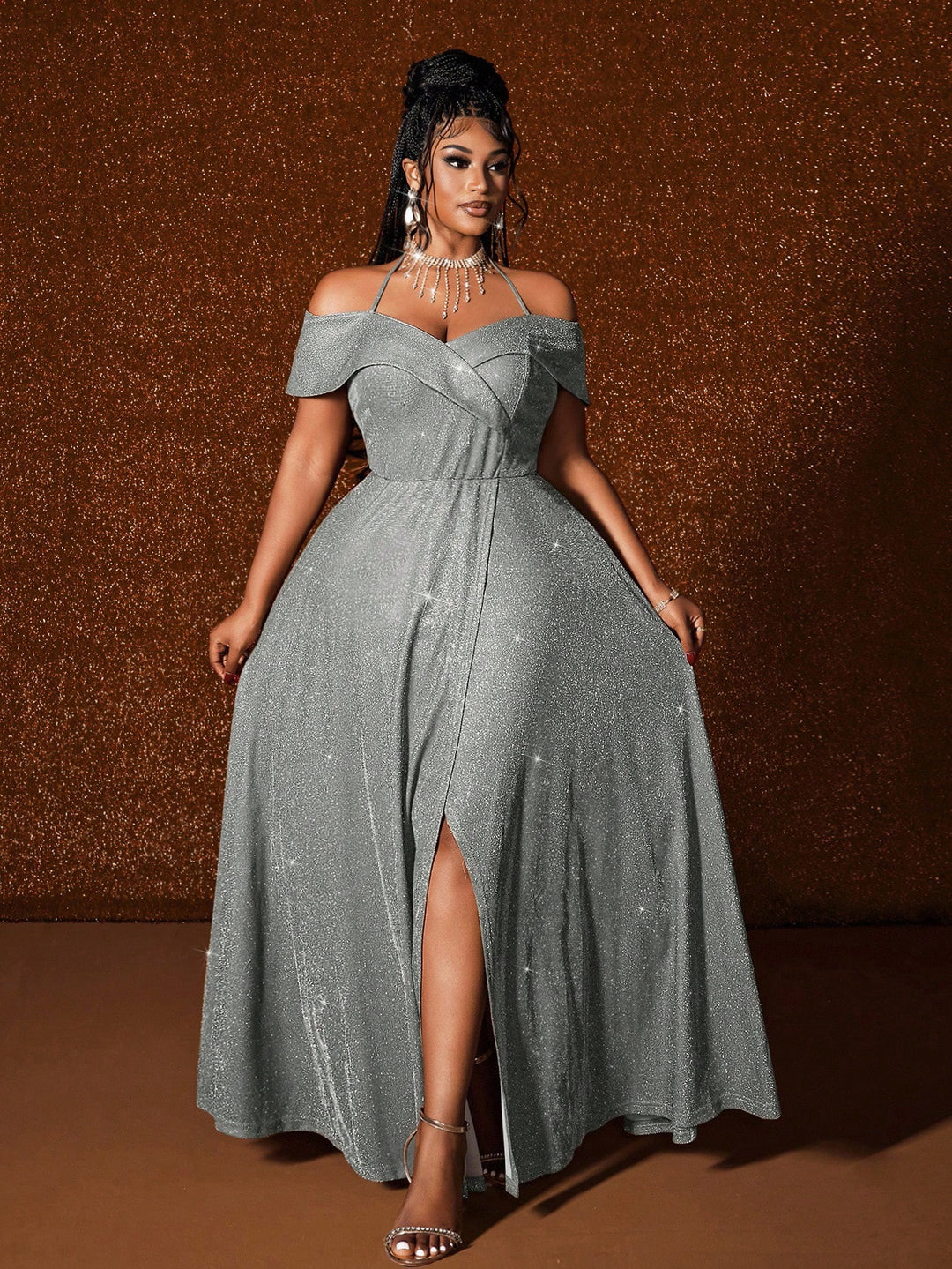 Rochie SHEIN, argintiu