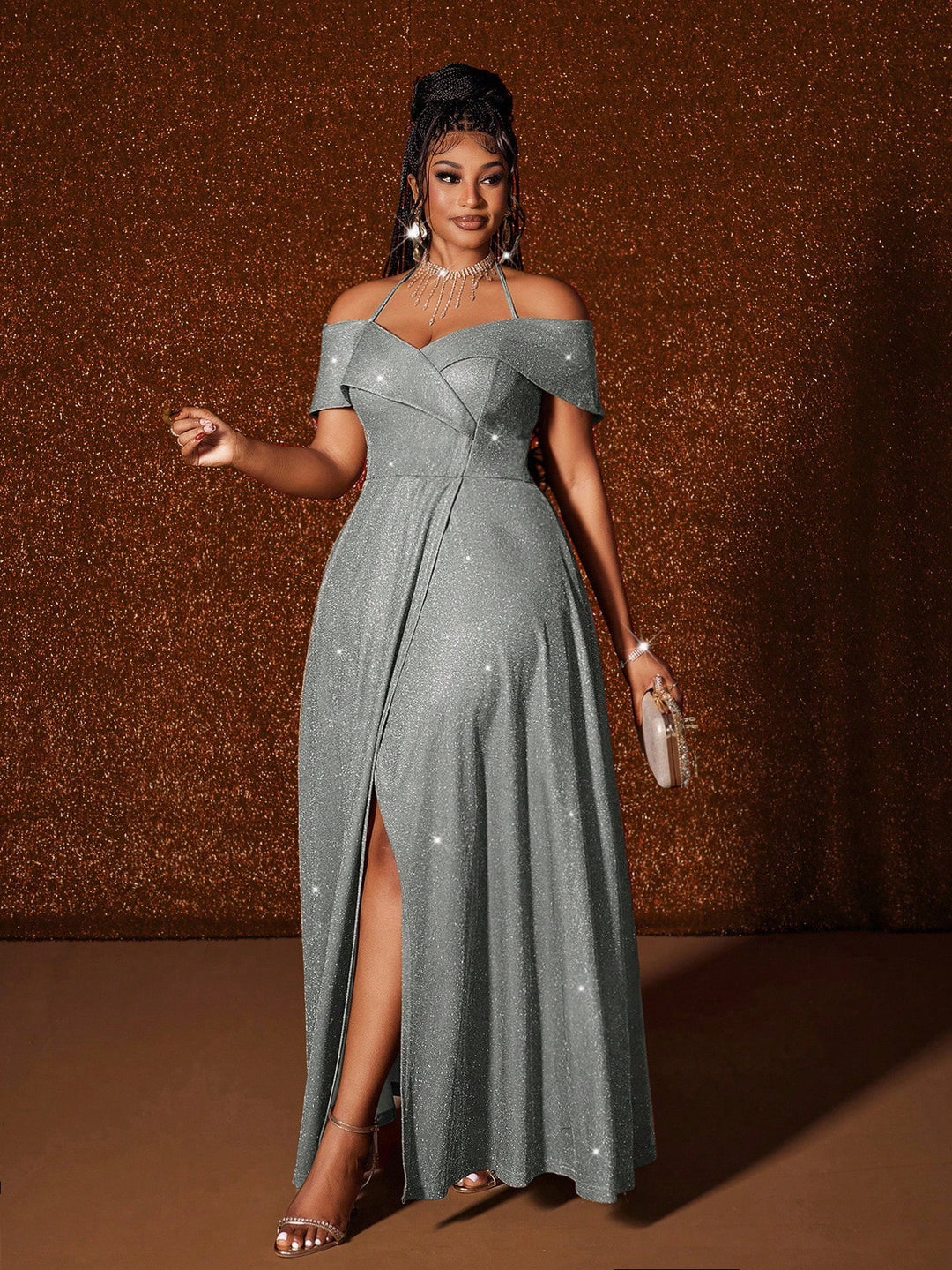 Rochie SHEIN, argintiu