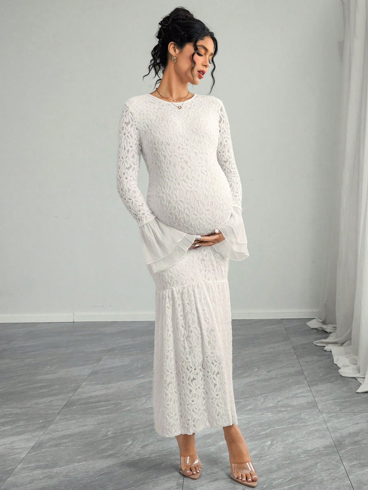 Rochie maxi SHEIN, alb