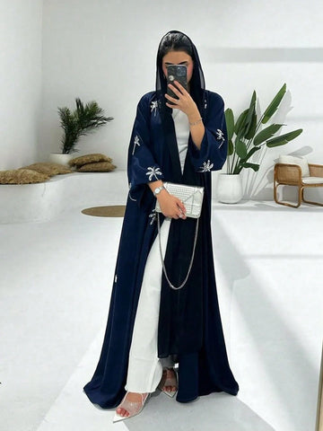 Cardigan lung SHEIN, albastru