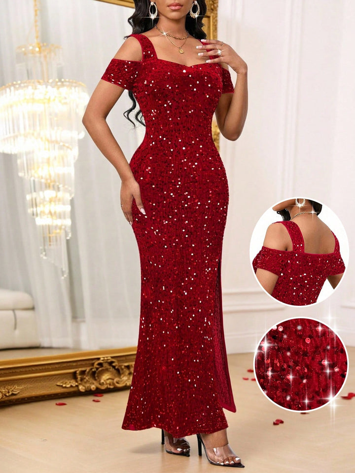 Rochie maxi SHEIN, vișiniu
