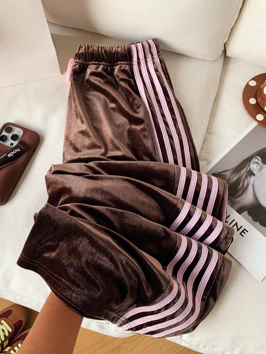 Pantaloni SHEIN, maro