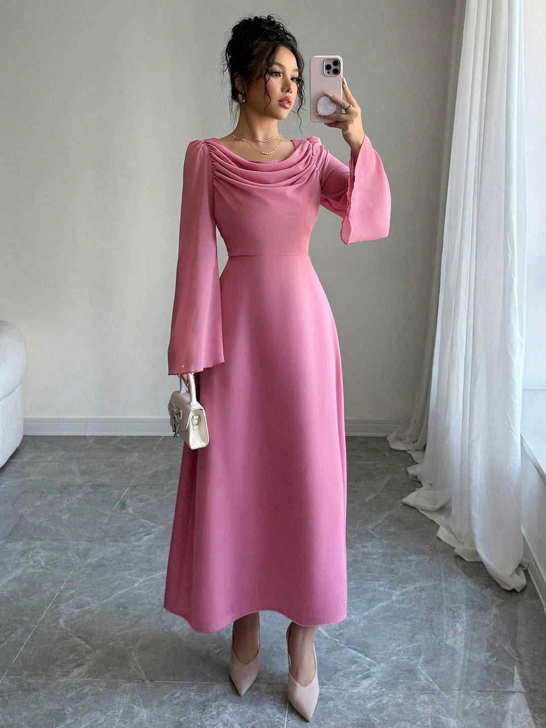 Rochie maxi SHEIN, roz