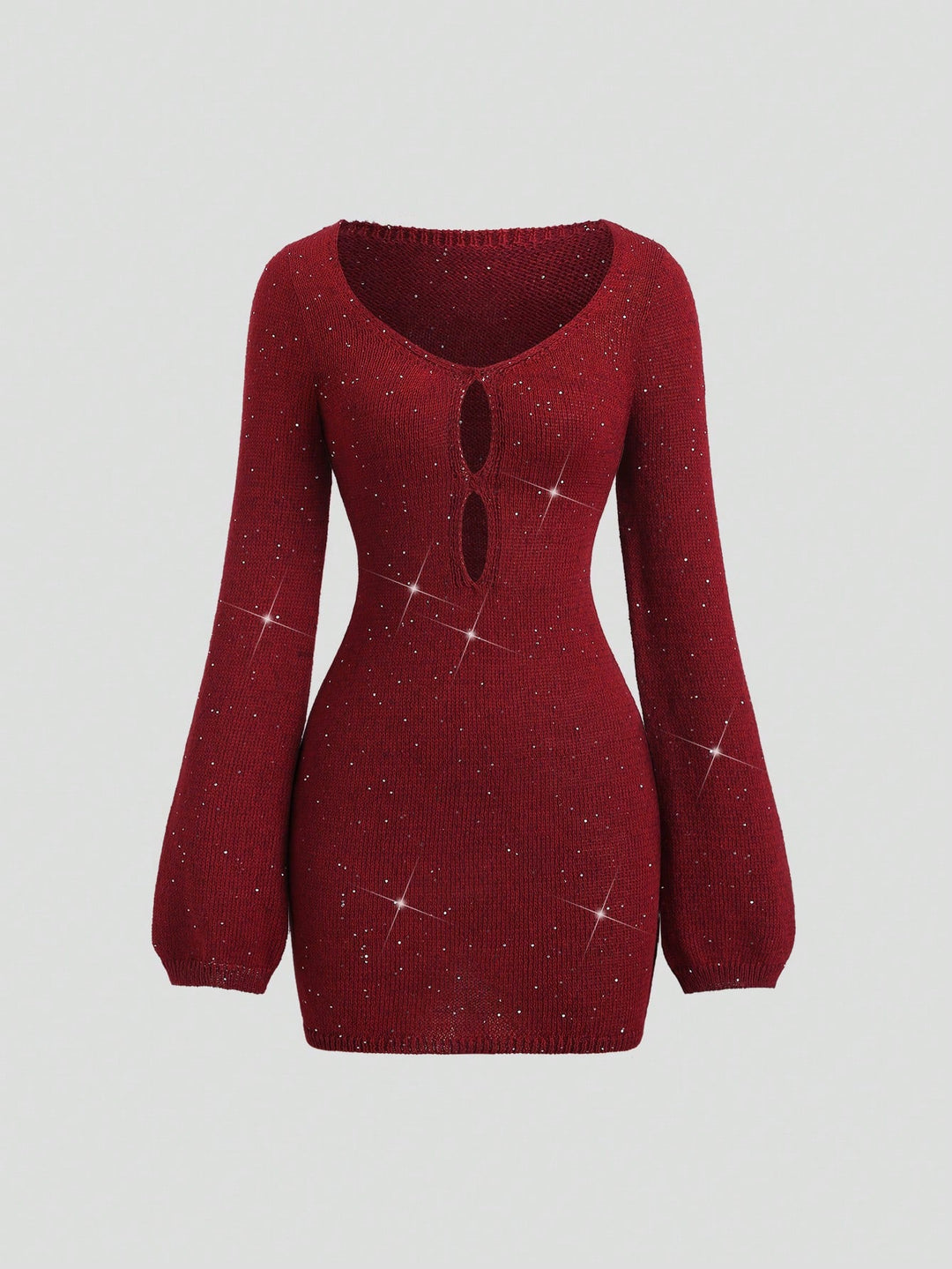 Shein mini ruha, bordó