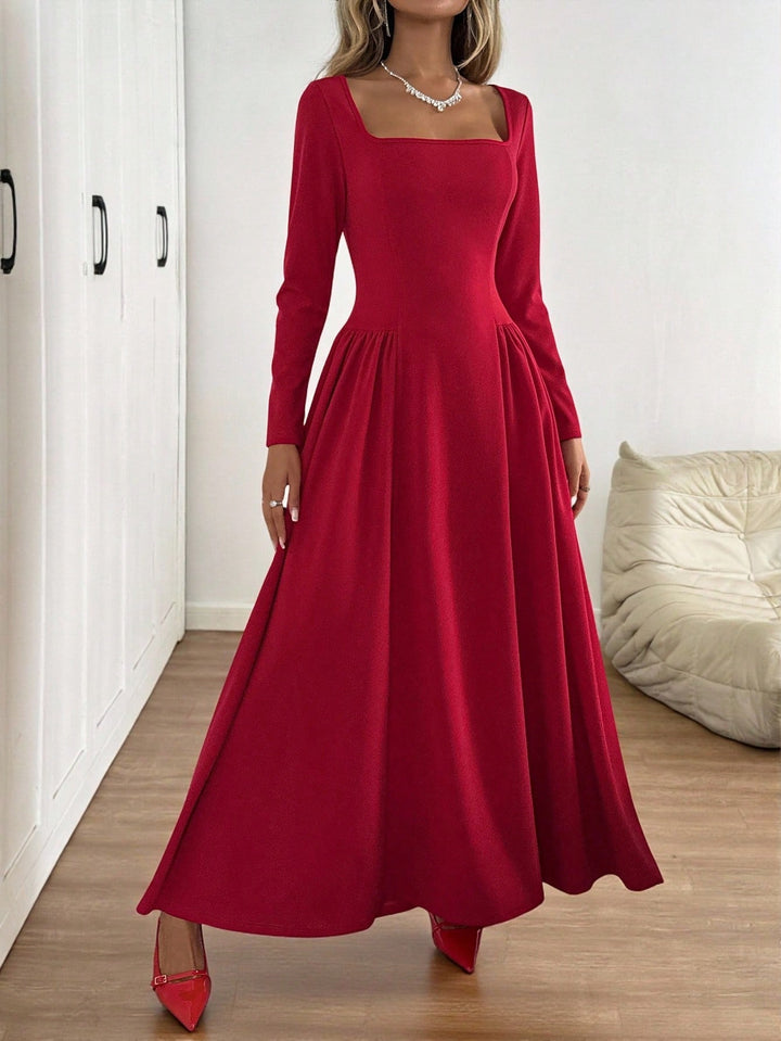 Shein maxi ruha, piros
