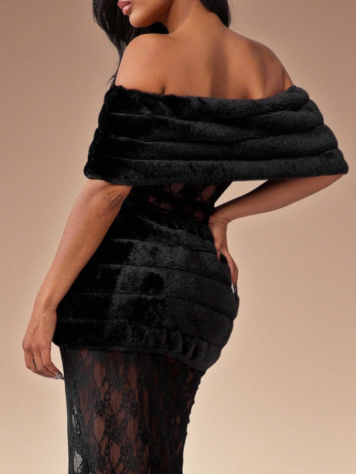 Shein maxi ruha, fekete