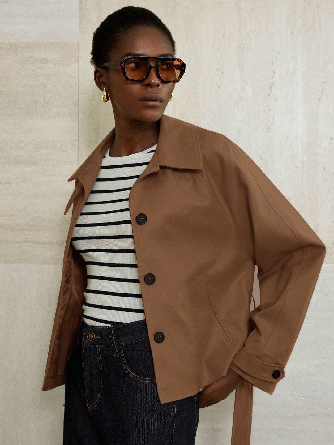 Trench SHEIN, maro