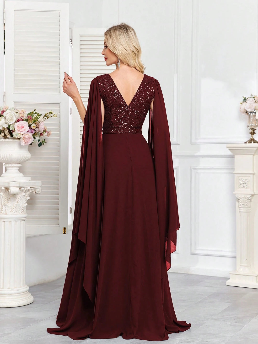Rochie de ocazie SHEIN, vișiniu