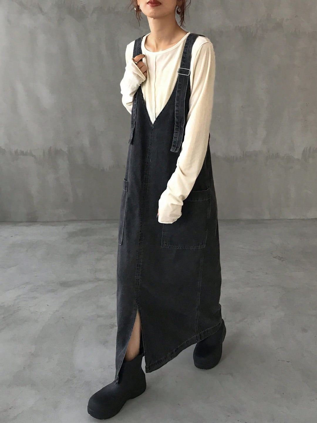 SHEIN maxi ruha, fekete
