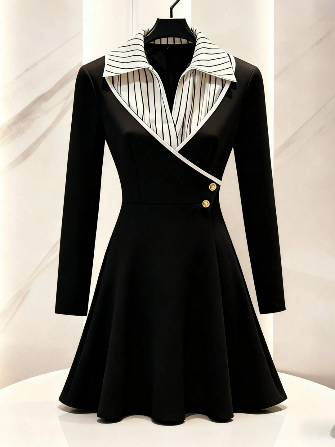 Shein mini ruha, fekete