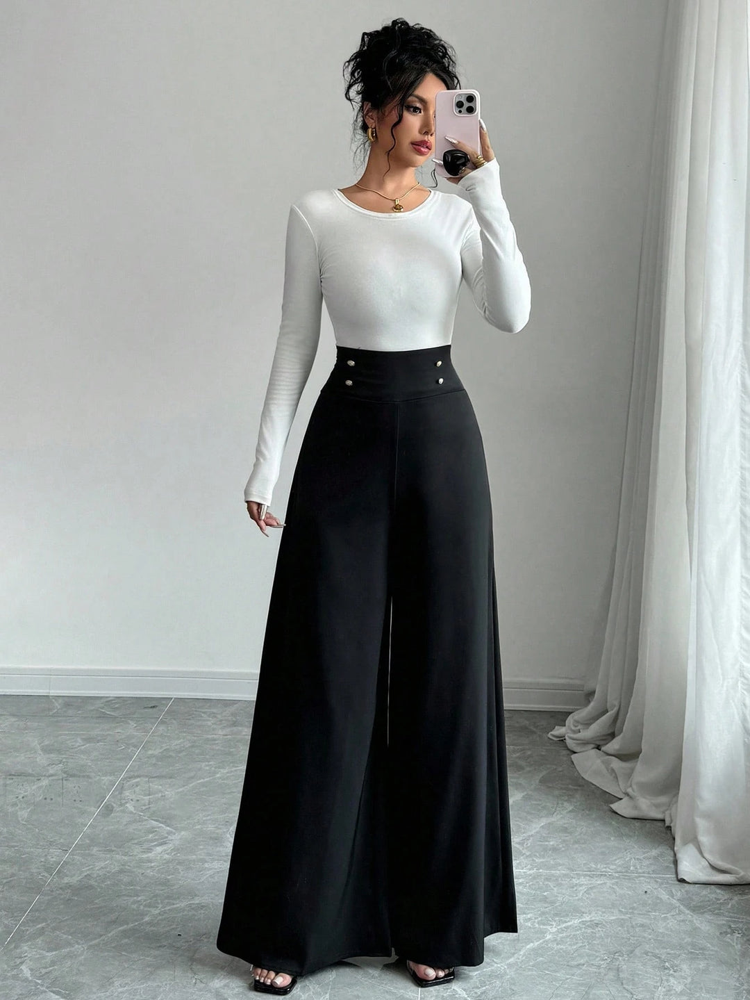 Pantaloni SHEIN, negru