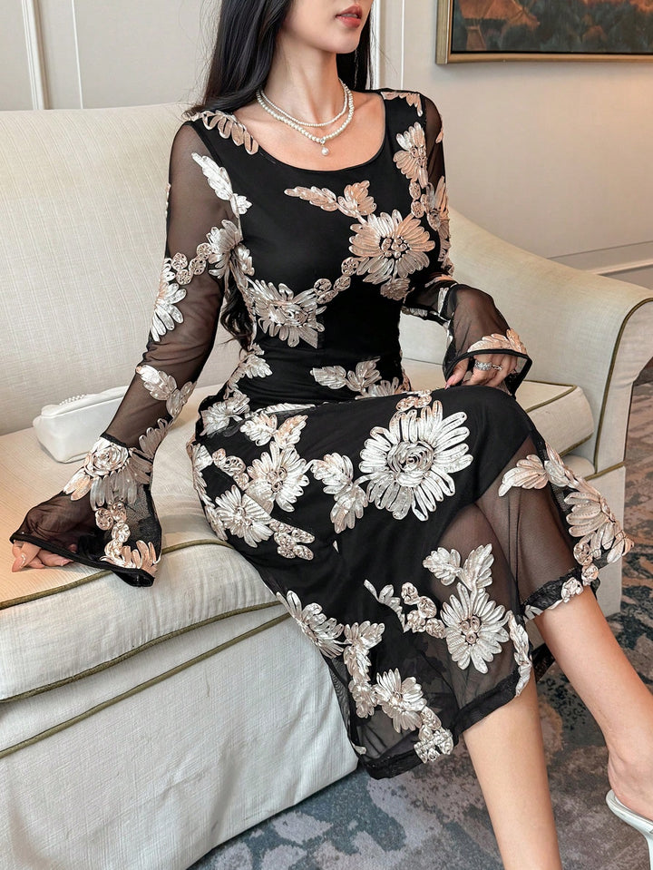Rochie midi SHEIN, negru
