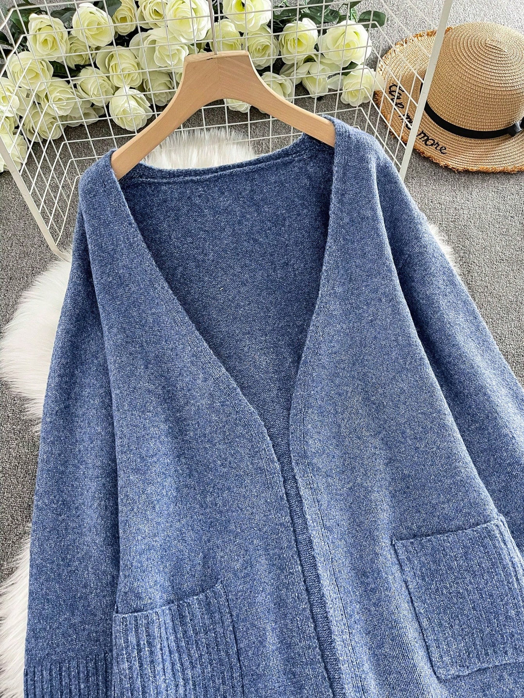 Cardigan SHEIN, albastru