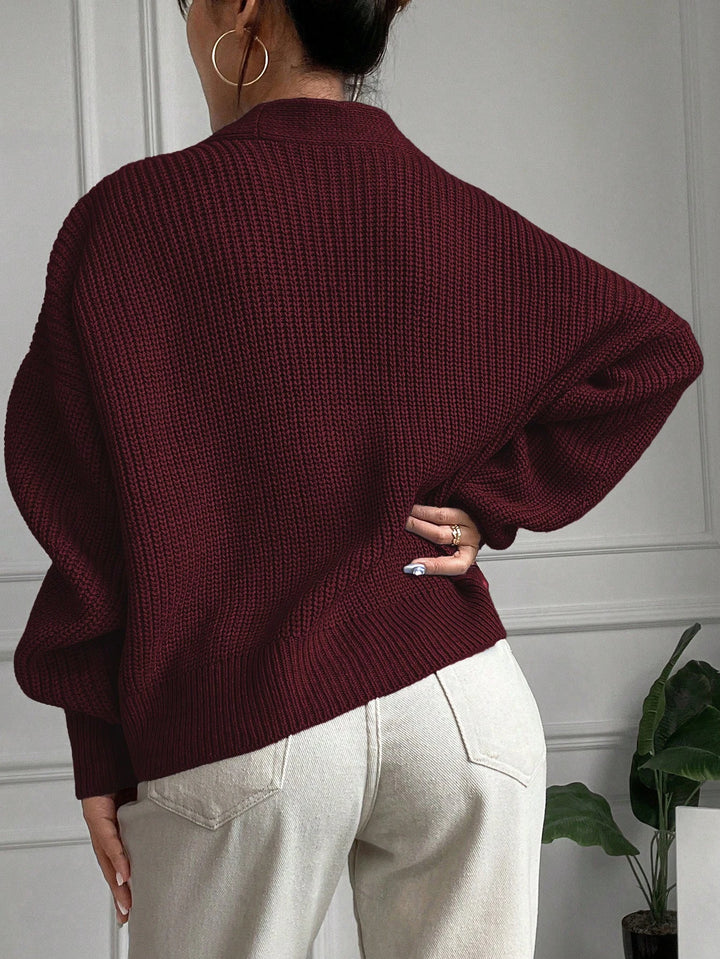 Kardigán SHEIN, bordó
