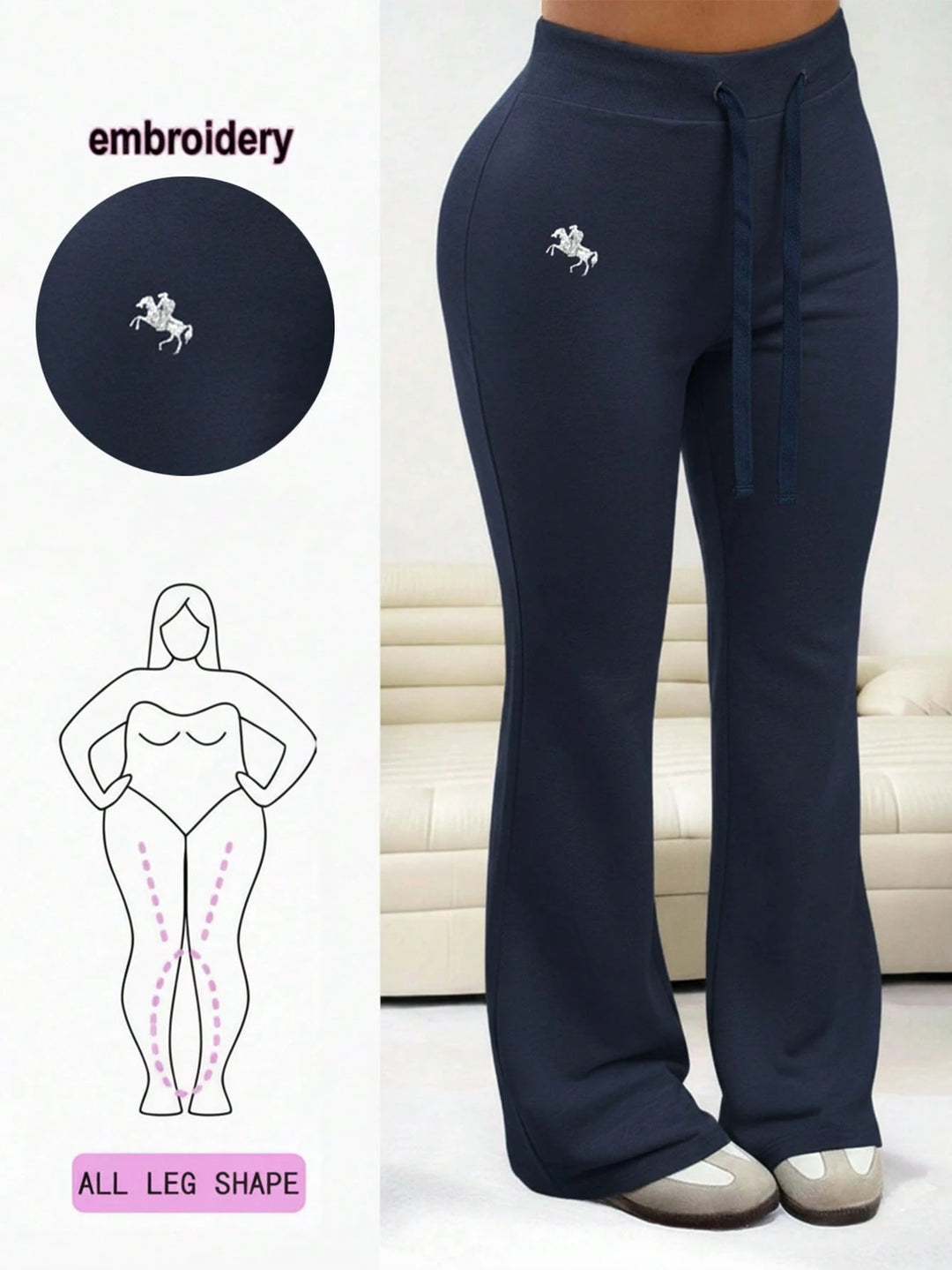 Pantaloni SHEIN, albastru