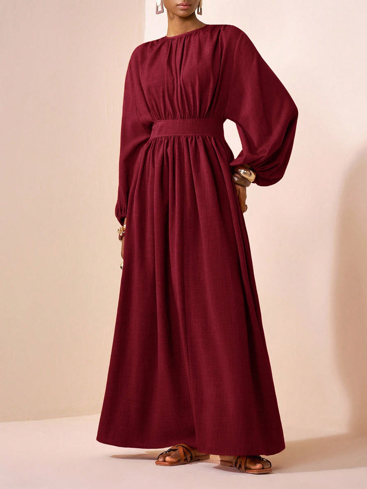 SHEIN Maxi ruha, bordó