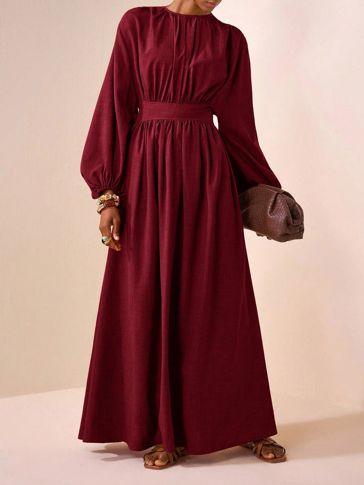 SHEIN Maxi ruha, bordó