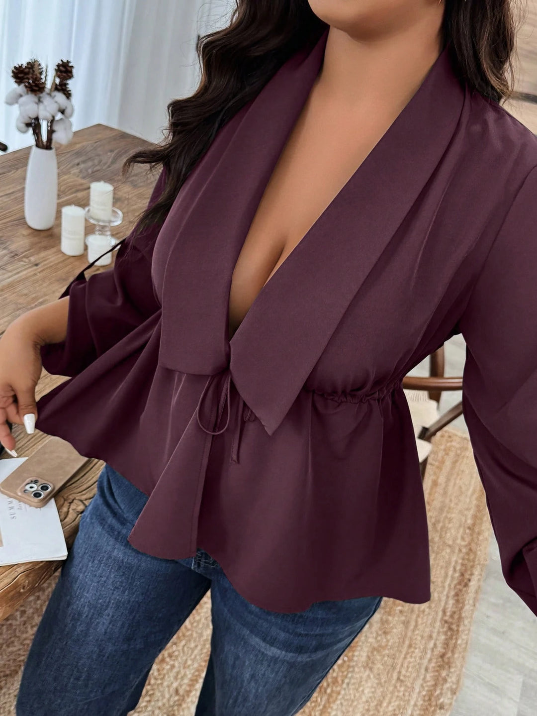 SHEIN, burgundi ing