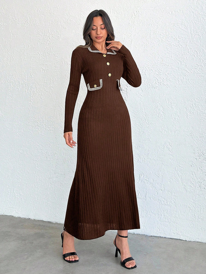 Rochie maxi SHEIN, maro