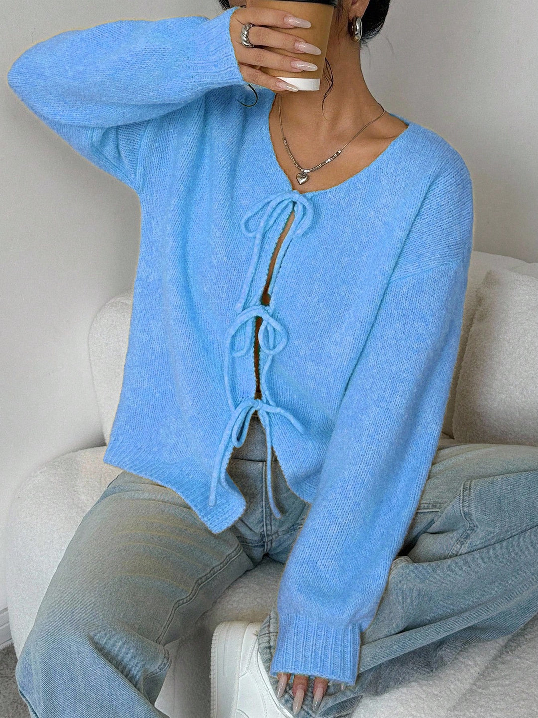 Cardigan SHEIN, albastru