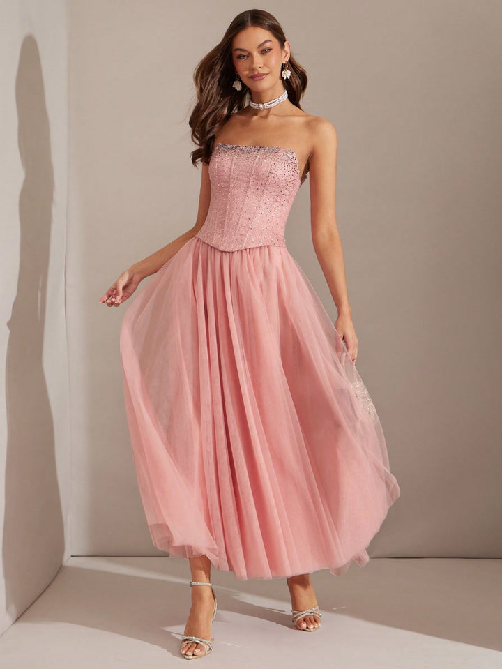 Rochie maxi SHEIN, roz