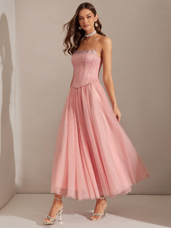 Rochie maxi SHEIN, roz