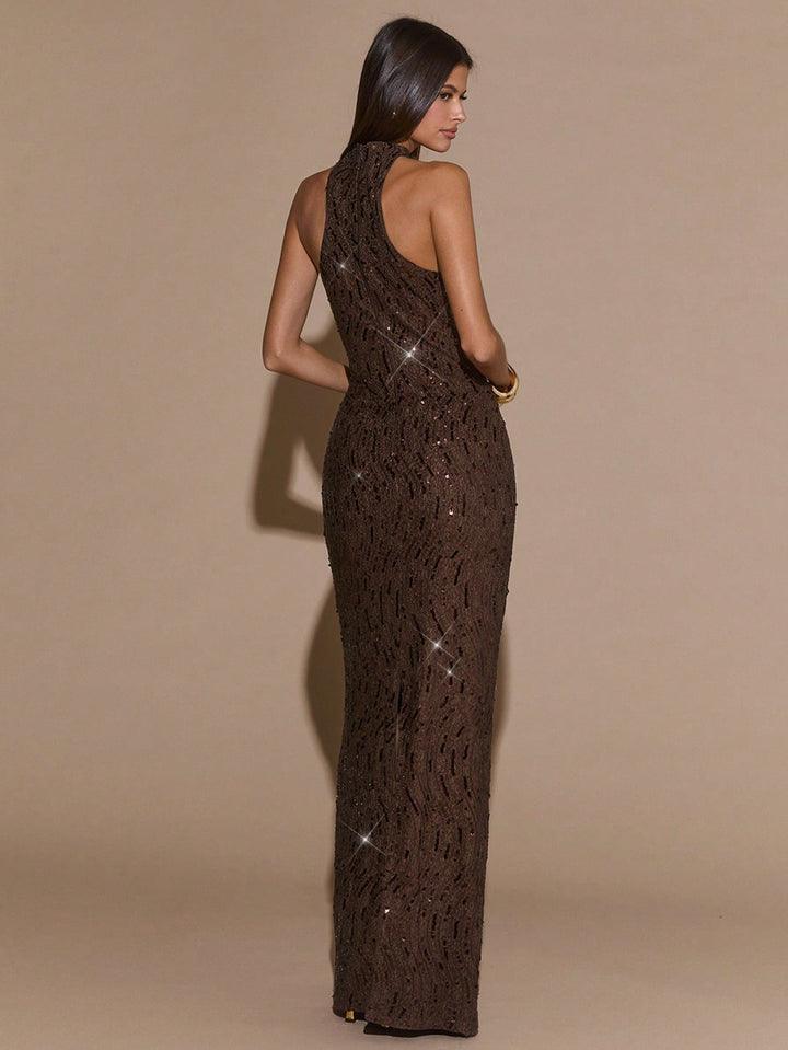 Rochie maxi SHEIN, maro