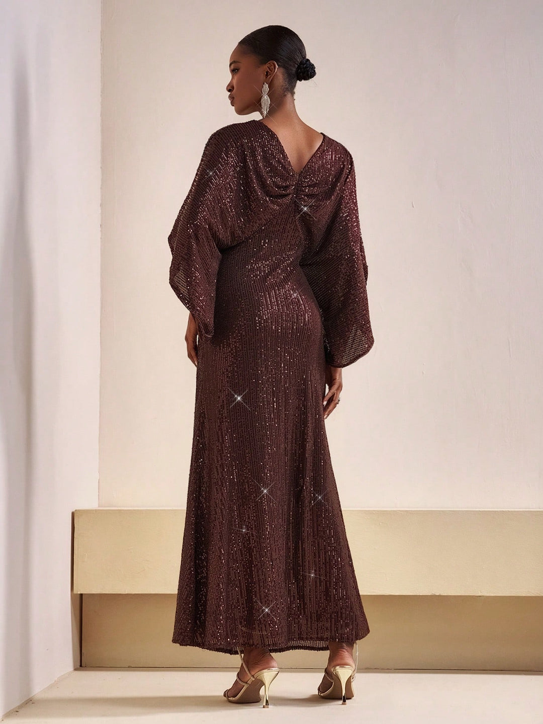 Rochie maxi SHEIN, maro