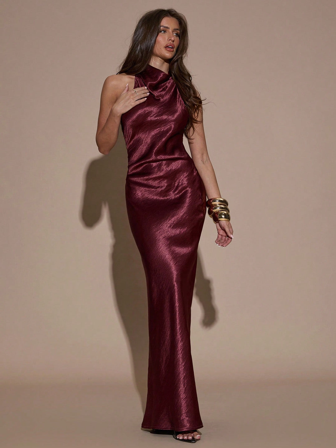 Rochie maxi SHEIN, vișiniu