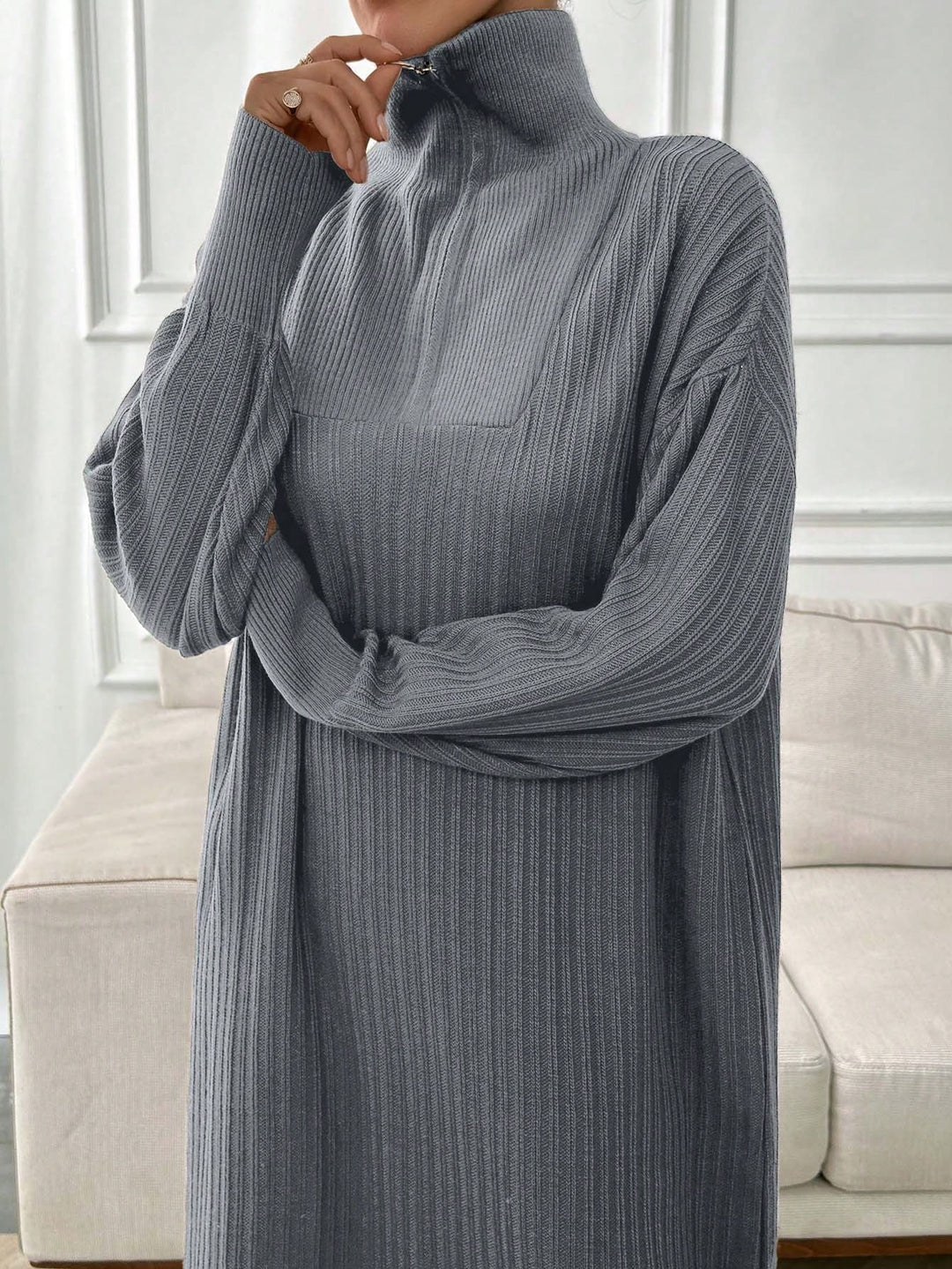 SHEIN maxi ruha, szürke