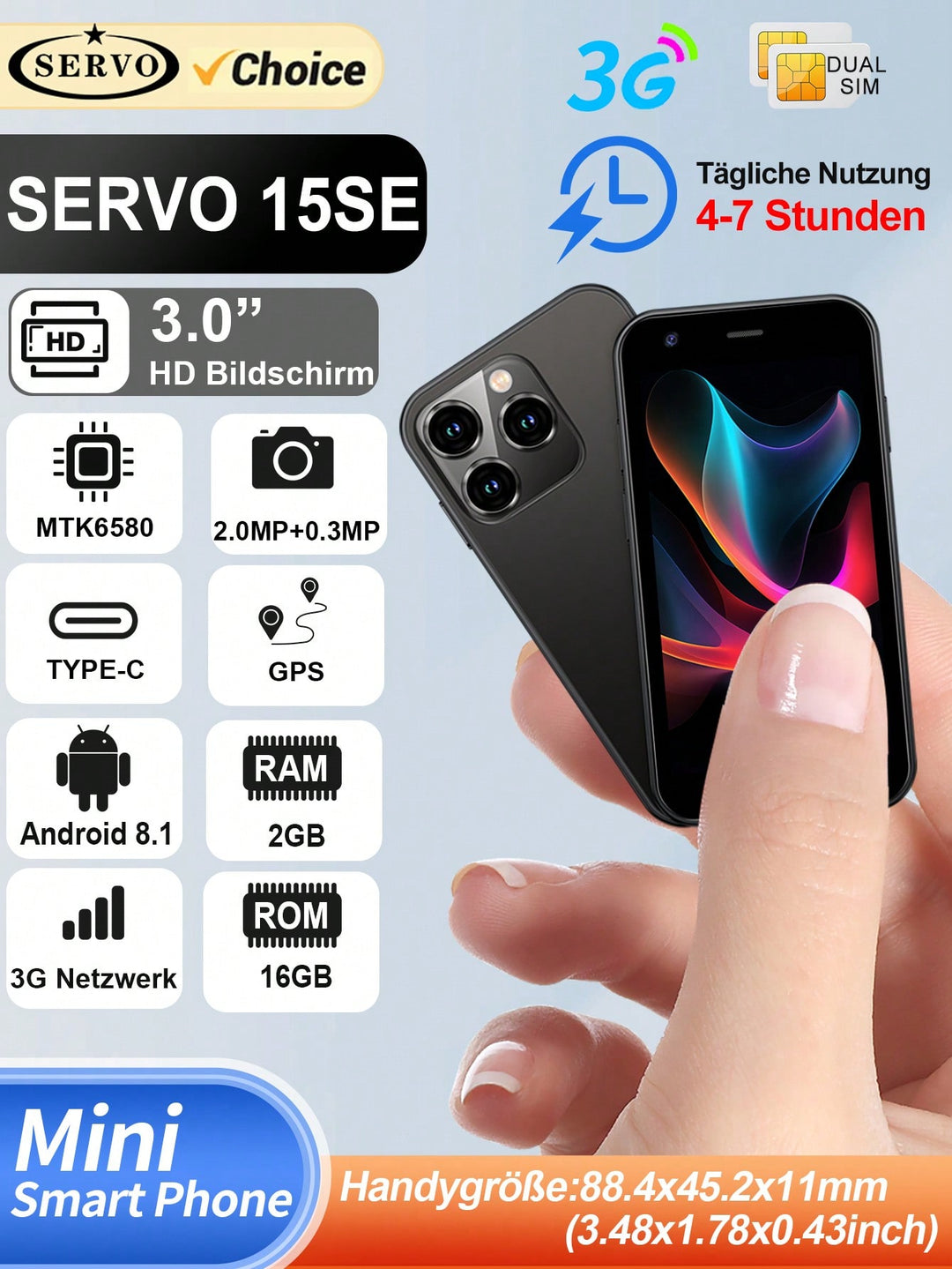 Telefon mobil SHEIN, albastru