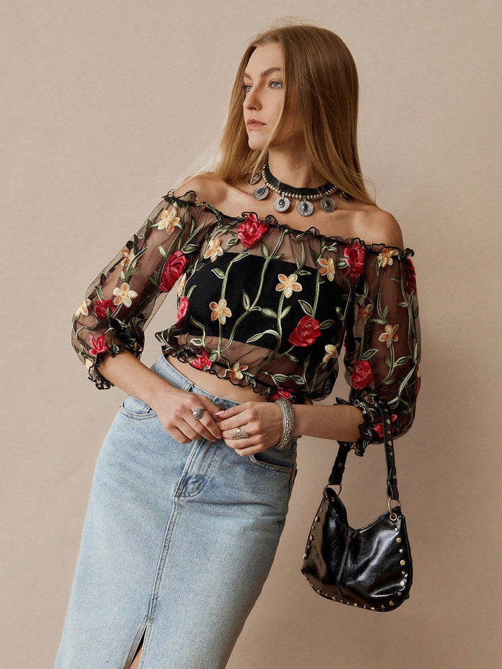 Top SHEIN, negru