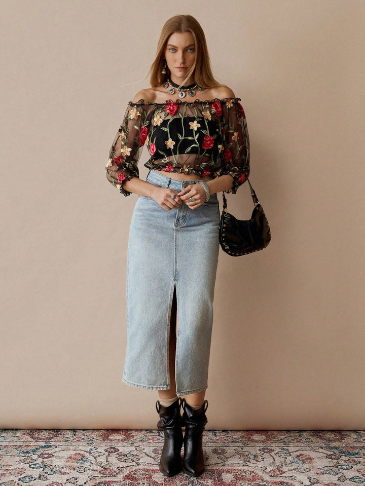Top SHEIN, negru