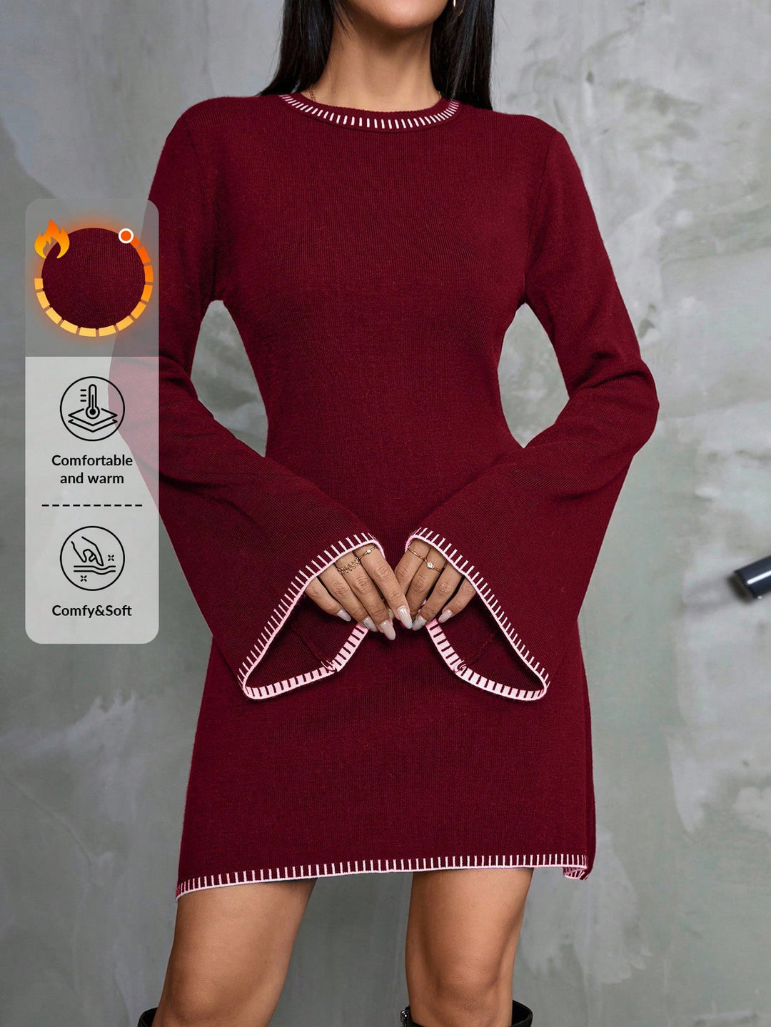 Rochie SHEIN, vișiniu