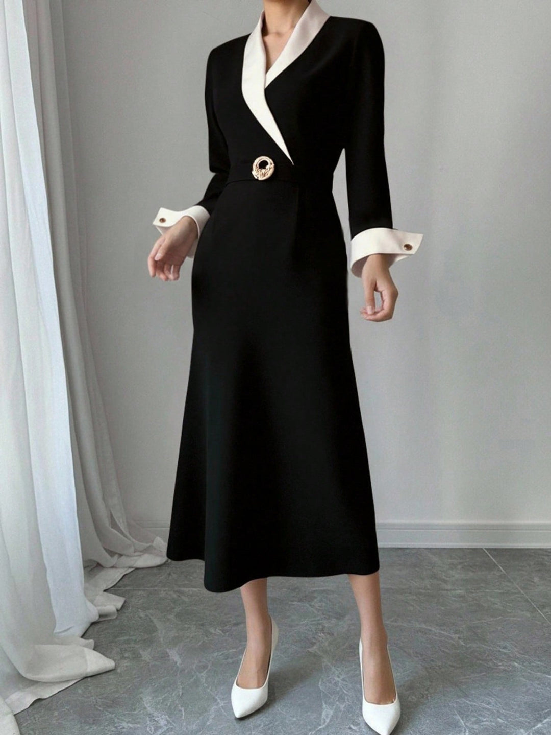 Rochie midi SHEIN, negru