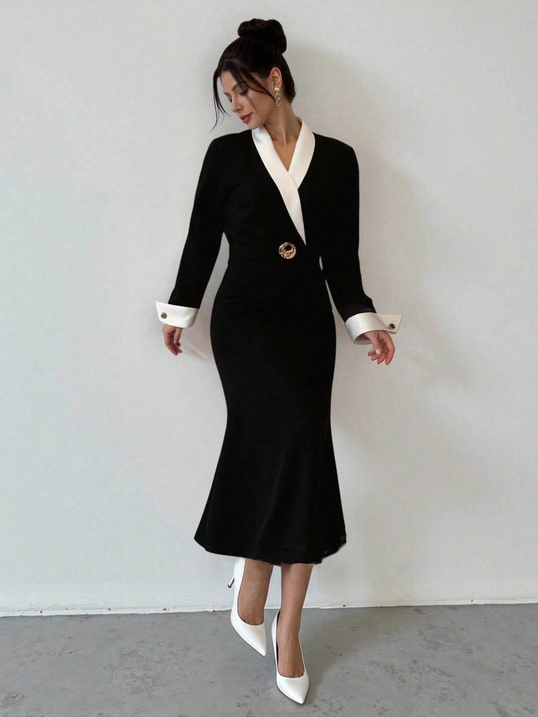 Rochie midi SHEIN, negru
